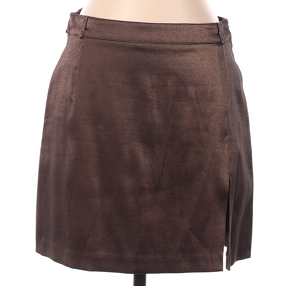 Vintage 90’s Y2K Brown bronze mini skirt 4 US